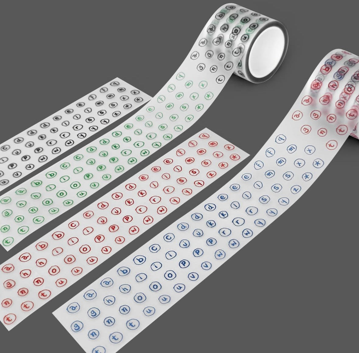 韓國原創Glen 「記錄我的生活系列」卷裝貼紙  - 數字和英文字母 (預購貨品，下單後14天出貨)