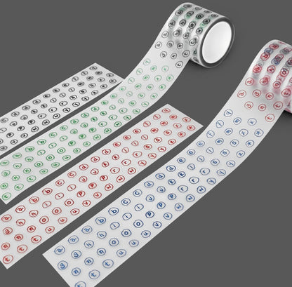 韓國原創Glen 「記錄我的生活系列」卷裝貼紙  - 數字和英文字母 (預購貨品，下單後14天出貨)