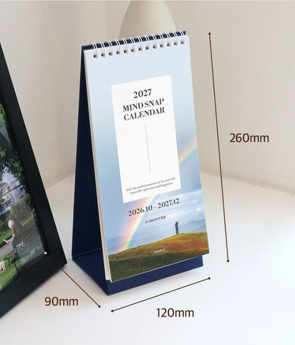 韓國 2027 INDIGO Mind Snap Slim 桌上月曆 [預購貨品，下單後14天出貨]