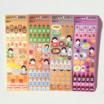 韓國The Paper 我的美食日記貼紙 - 6 款選擇* [預購貨品，下單後14天出貨]