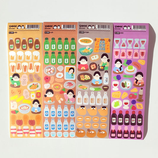 韓國The Paper 我的美食日記貼紙 - 6 款選擇* [預購貨品，下單後14天出貨]