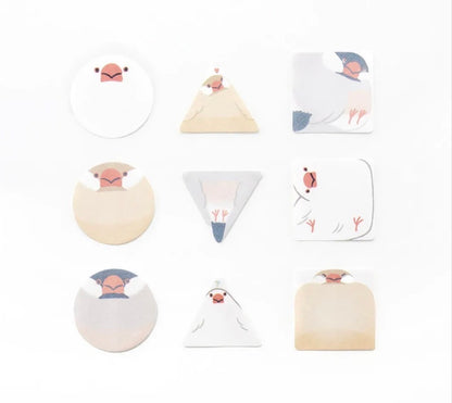 日本bande可書寫和紙貼紙 - 肥肥的文鳥們