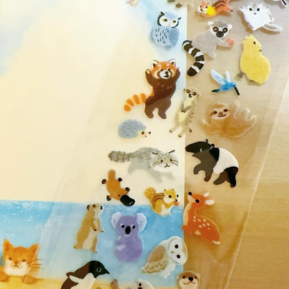 日本C Press 毛絨絨貼紙系列 — 動物王國