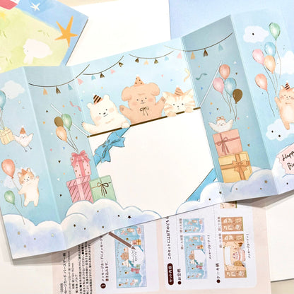 日本Happy Animals 生日卡 - 來慶祝生日的Party （兩款選擇）