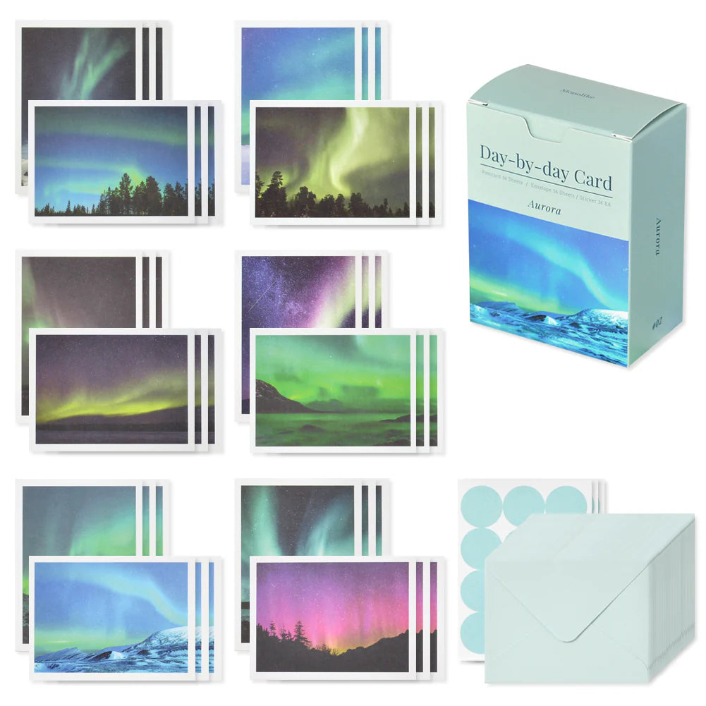 韓國Monolike 36 Days Mini Message Card Set (一套36 張）Aurora 極光 [預購貨品］