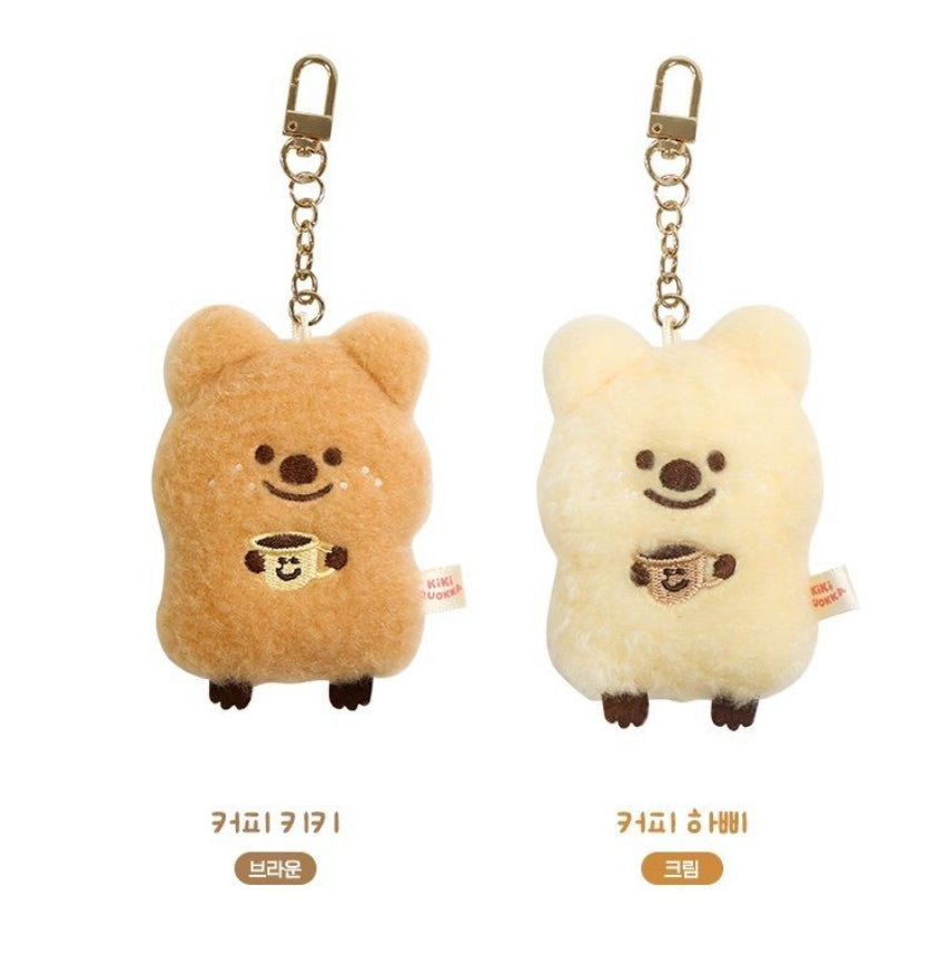 韓國濟州Kiki Quokka手抱熱咖啡毛公仔掛件匙扣* [預購貨品，下單後14天出貨]