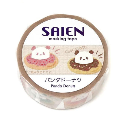 日本 Saien 和紙  15mm 紙膠帶 - 冬甩熊貓