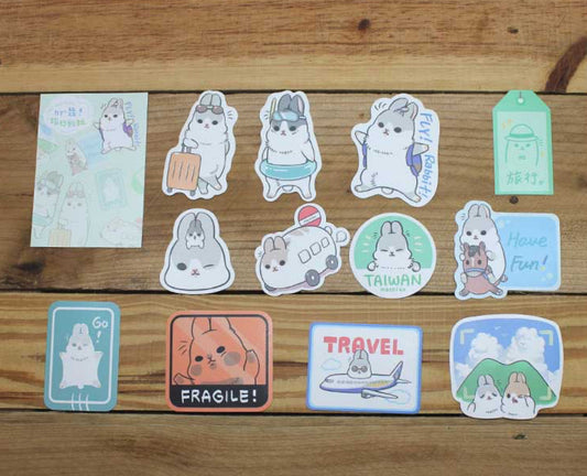 台灣ㄇㄚ麻吉兔兔系列 - 兔兔旅行貼紙包