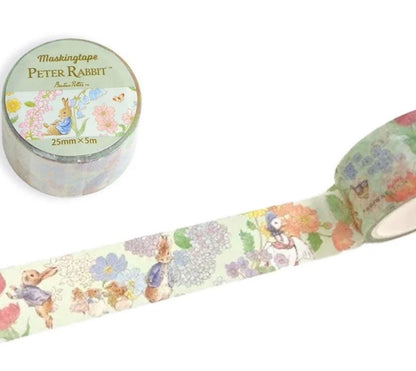 日本Peter Rabbit 彼得兔系列和紙紙膠帶五米長 -彼得兔和同伴的旅行