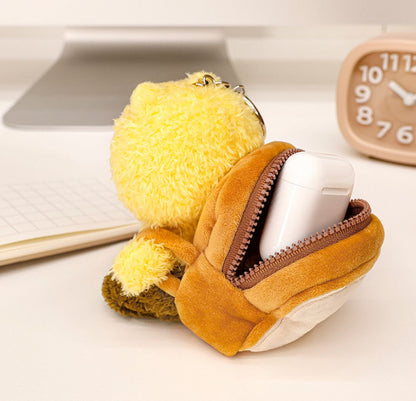 韓國春植毛絨絨鎖匙扣收納小包 [預購貨品，下單後14天出貨]