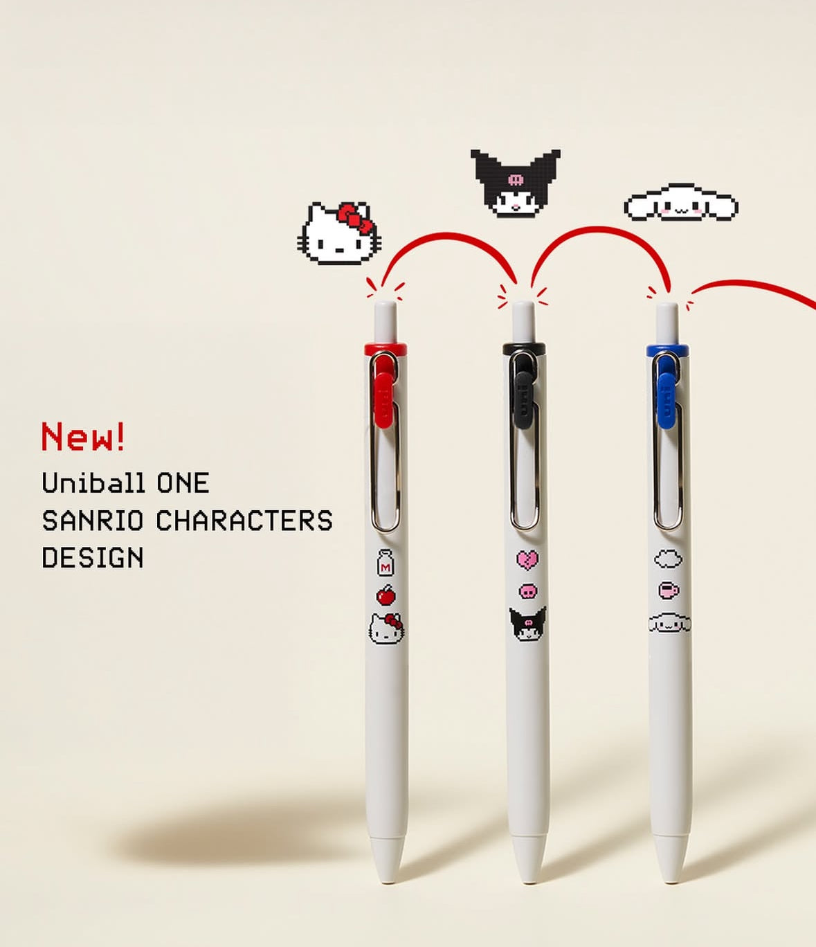 Uniball One 聯乘Sanrio Pixel 版墨水筆 0.38 mm