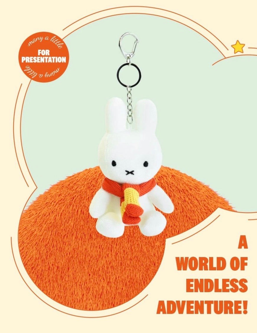 Miffy 冷頸巾🧣造型毛公仔鎖匙扣* [預購貨品，下單後14天出貨]