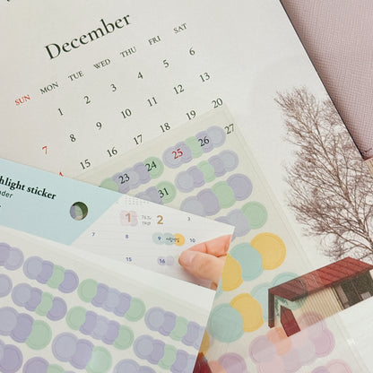 韓國Full design Useful Highlight Stickers - 2 張入 (3 色設計）