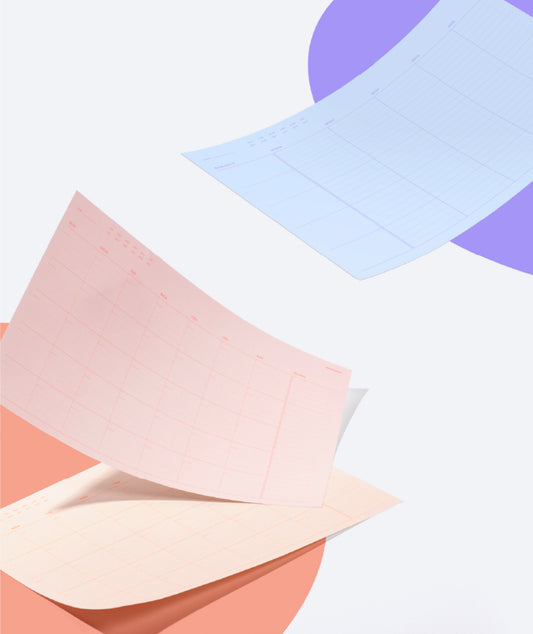 韓國Mote Monthly Plan A4 Size 月程表 - (12 張，彩色印刷）