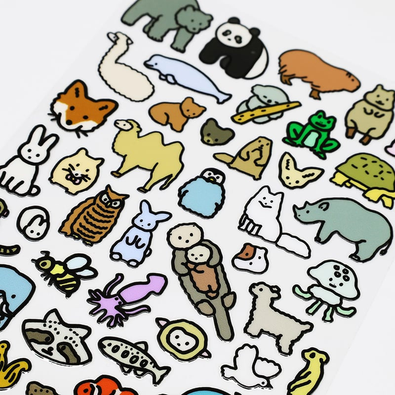 可貼在不同材質轉印貼紙 - 動物們