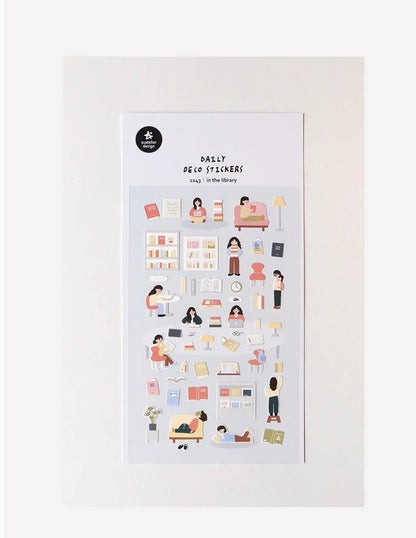 韓國Suatellier 手帳貼紙 -in the library