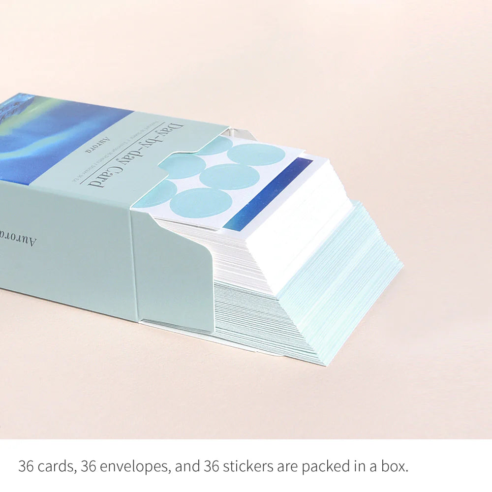 韓國Monolike 36 Days Mini Message Card Set (一套36 張）Aurora 極光 [預購貨品］
