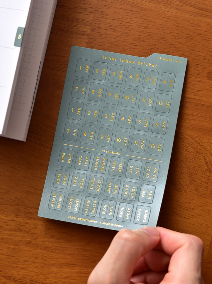 韓國手帳熨金Classy Index tab 貼紙 [預購貨品，下單後14天出貨]