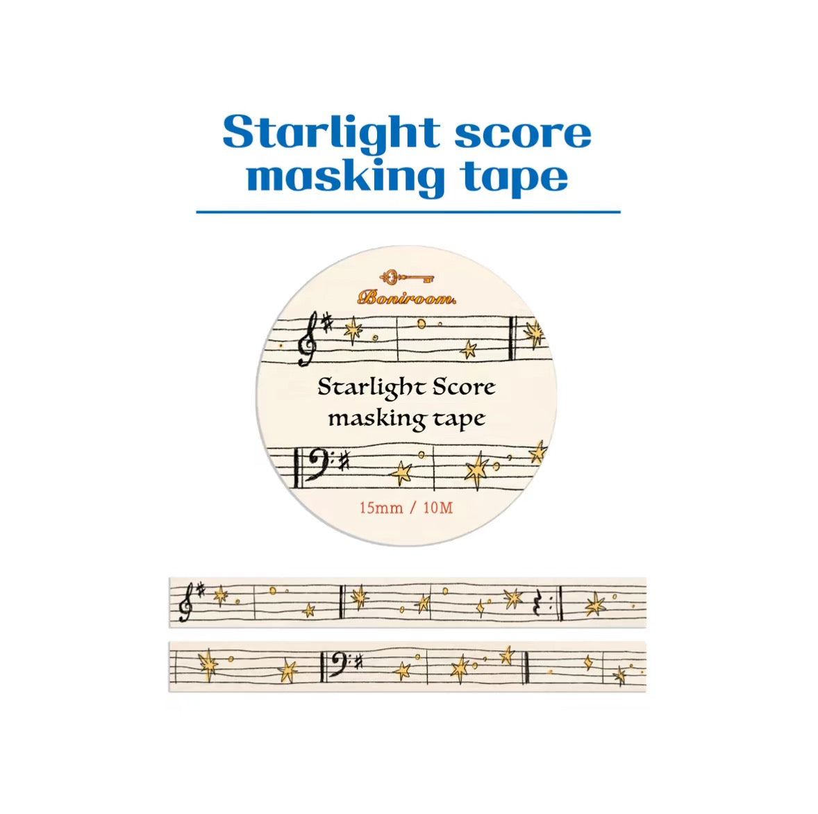 韓國 starlight ✨五線譜 - 紙膠帶 （10米）