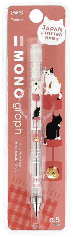 日本限定 Tombow Mono graph 0.5 鉛芯筆 - 貓爬架款