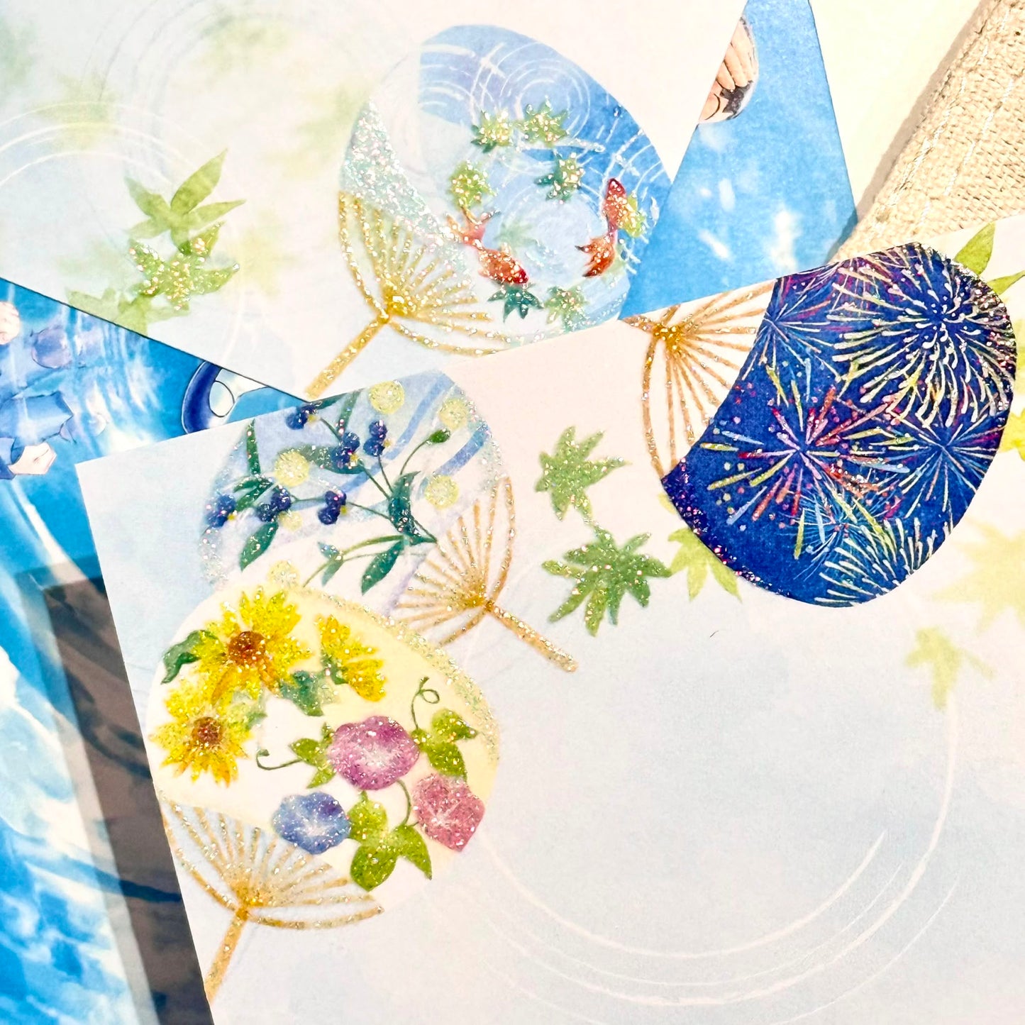 日本Hallmark 夏日庭園硬卡明信片