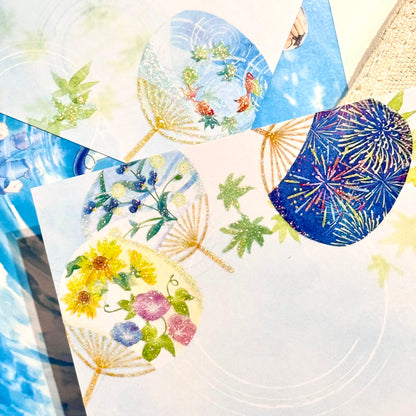 日本Hallmark 夏日庭園硬卡明信片