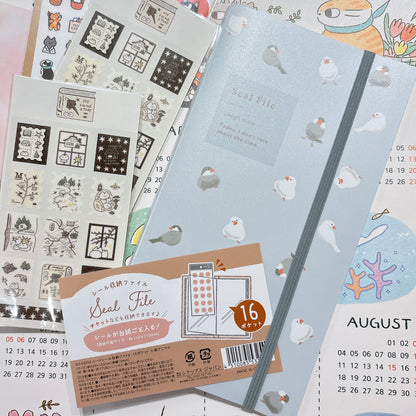 日本 Seal File 文鳥 貼紙收納冊 - 16頁