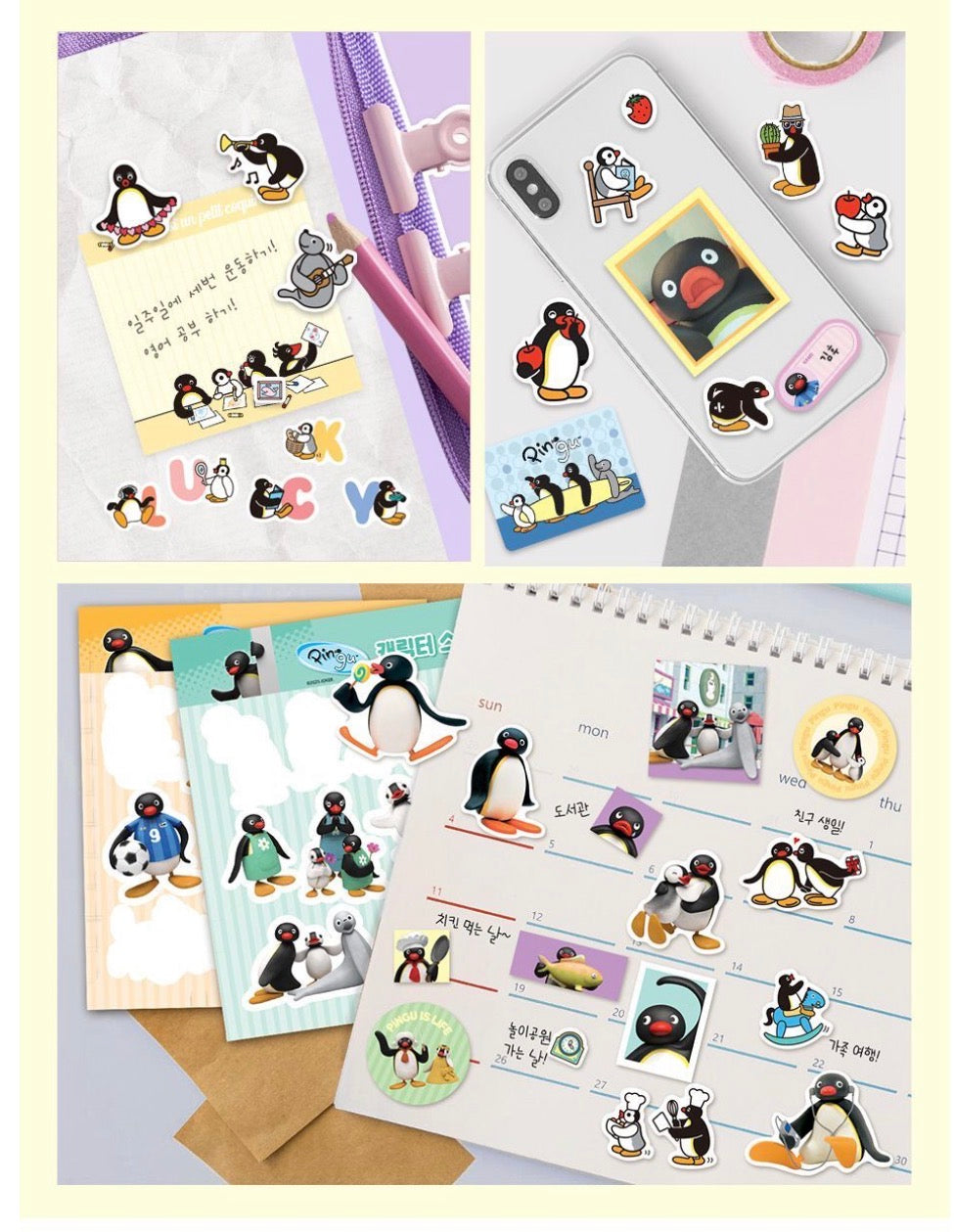 韓國企鵝家族Pingu Collection Memo 一本16 張貼紙冊 (預購貨品）