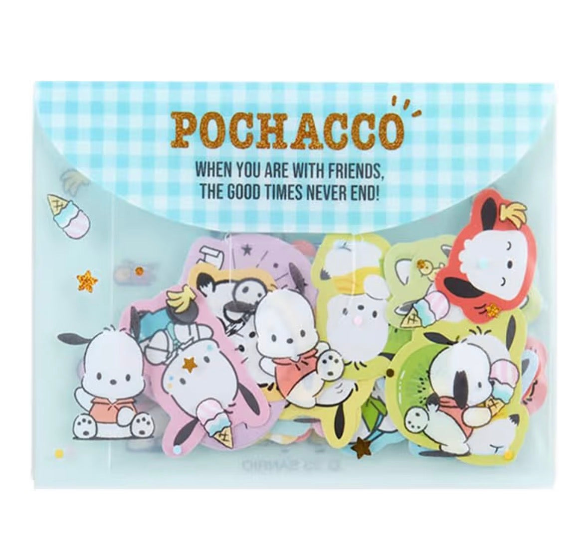 Sanrio Characters 透明卡套連30 枚獨立貼紙 - 5 角色選擇