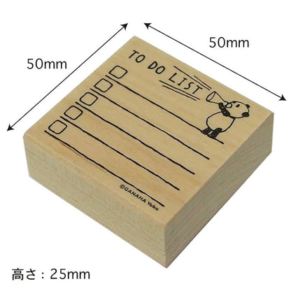 日本木製印章 - 熊貓 To do list