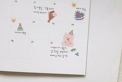 韓國Suatellier 手帳貼紙 - 派對時間