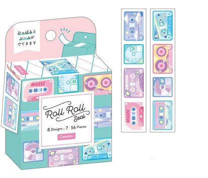日本 Roll Roll 粒粒和紙貼紙 - Cassette