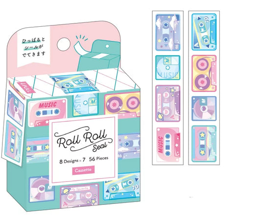 日本 Roll Roll 粒粒和紙貼紙 - Cassette