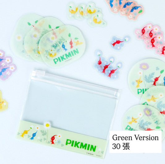 日本任天堂Pikmin 貼紙包連Zipper Bag - Green（預購貨品，即日截單🧡）