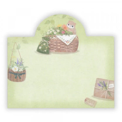 日本可愛動物小店主題便條貼 (4 種尺寸‼️) - 活潑飛鼠的花店