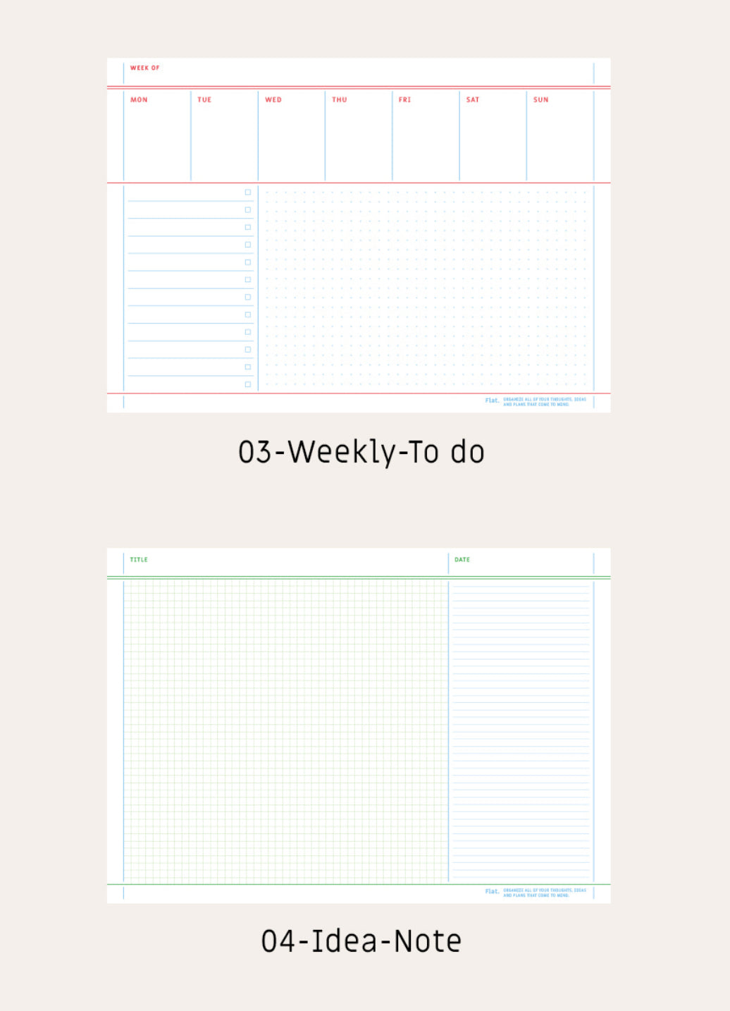 Every Day Schedule Pad (A5 Size)