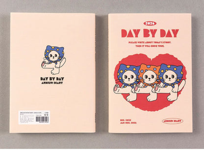 韓國2026 Day by Day Monthly & Daily Schedule 月計劃 + 日計劃 - 3隻戴頭巾的貓咪 [預購貨品，下單後14天出貨]