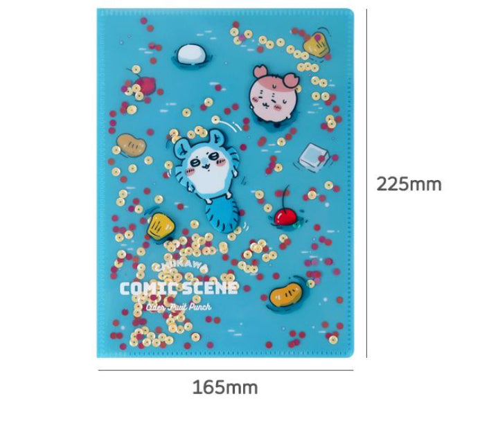 日本Chiikawa 夏日海邊派對A5 文件夾 (封面碎片可搖動）