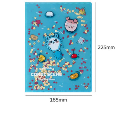 日本Chiikawa 夏日海邊派對A5 文件夾 (封面碎片可搖動）