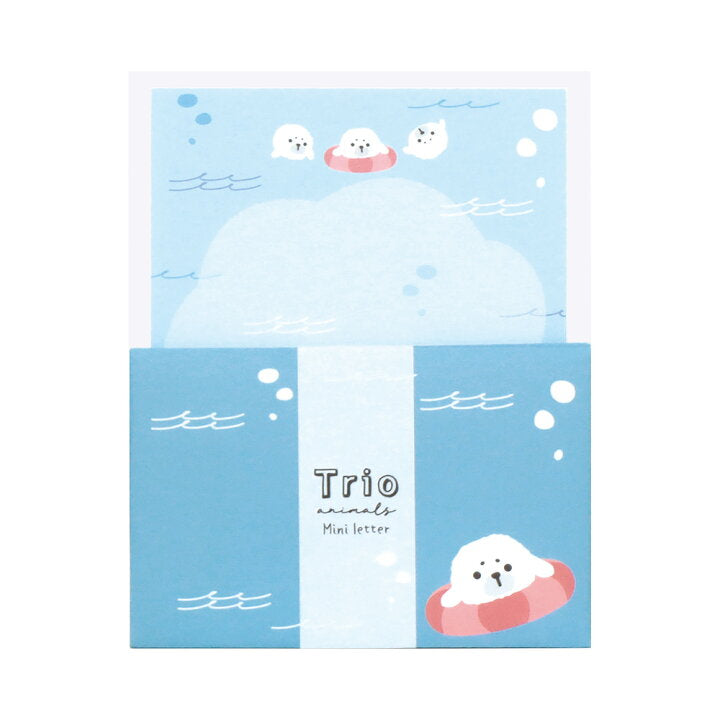 日本 Trio Animal 迷你信紙 Letter Set - 海豹寶寶