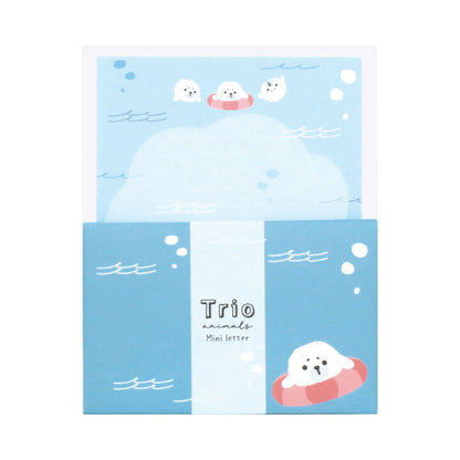 日本 Trio Animal 迷你信紙 Letter Set - 海豹寶寶