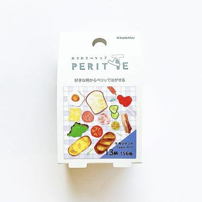 日本 Peritte 粒粒和紙貼紙 - 早餐麵包製作