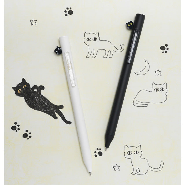 韓國OVAL 黑白貓貓Hi and Seek 系列套裝筆 - 一盒兩枝