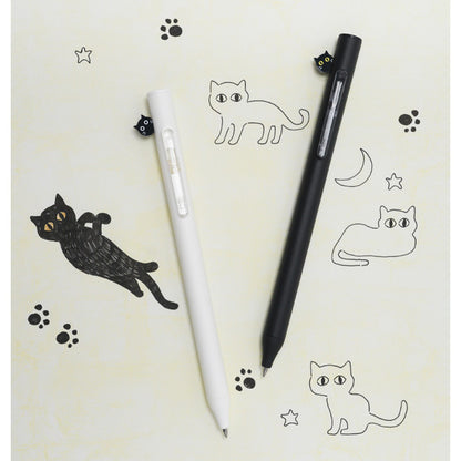 韓國OVAL 黑白貓貓Hi and Seek 系列套裝筆 - 一盒兩枝