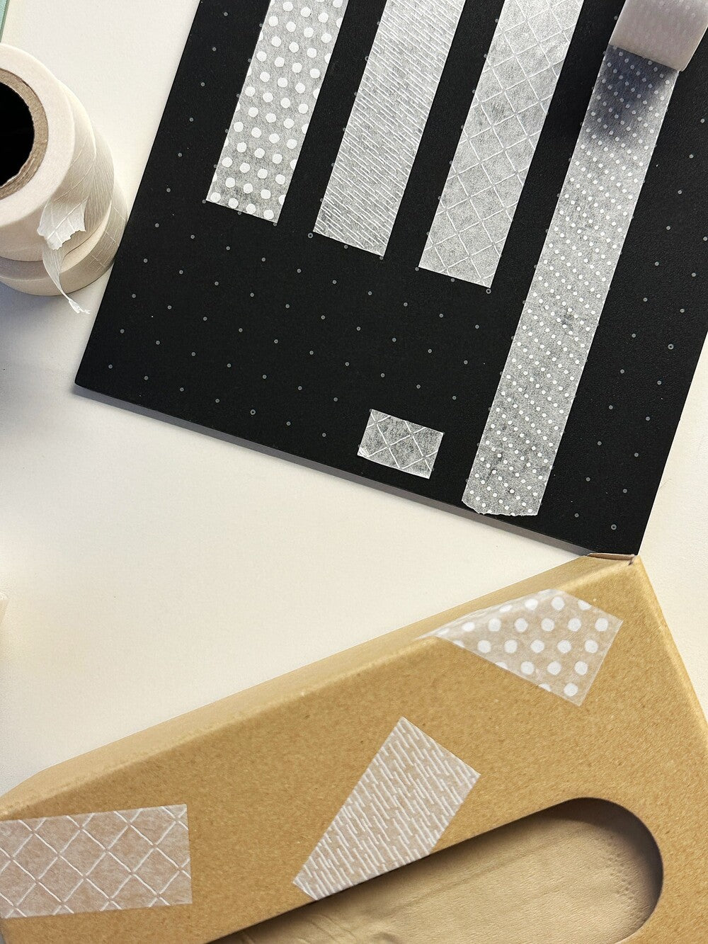 韓國 Rolledpaint 紙膠帶 - White Pattern 純白圖騰