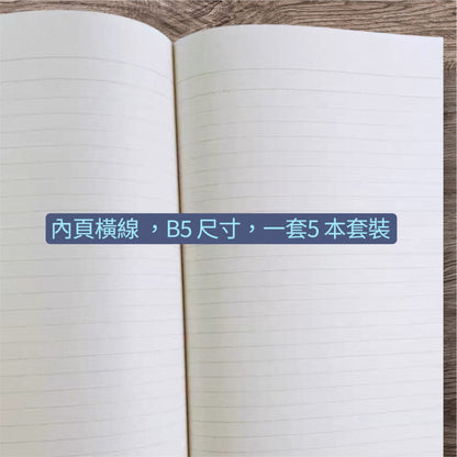 Chiikawa x Campus 大頭照片系列橫線筆記本套裝 - 一套5 入* [預購貨品，下單後14天出貨]