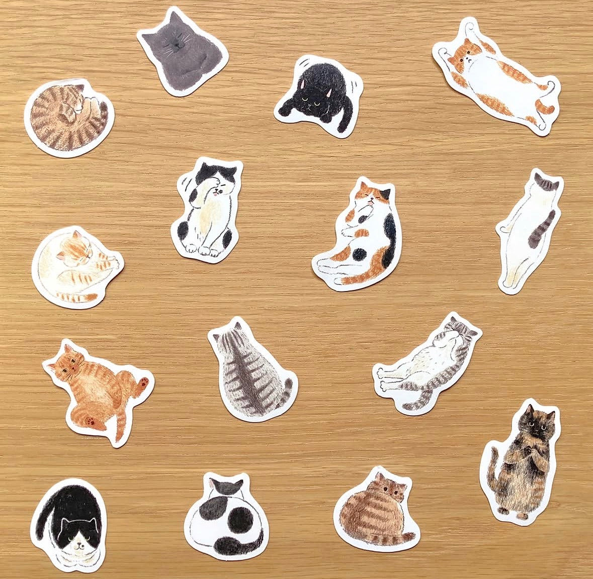 日本4 legs 彩繪貓咪系列: We Love Cats 手帳貼紙包 [預購貨品]