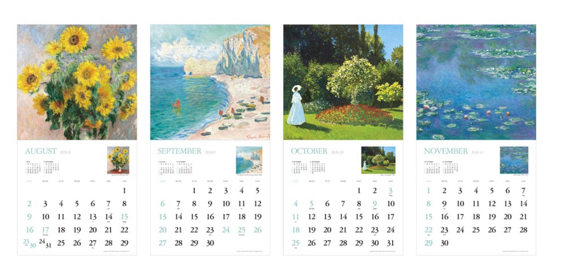新品9 折優惠‼️韓國 2026 Artist Collection 莫奈藝術館掛牆月曆 - Monet