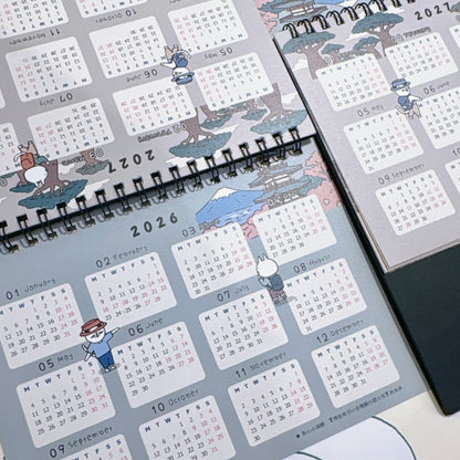 台灣 跨年 26 - 27 跟兔子環遊世界 桌上月曆 「2026 七月 至 2027 十二月」