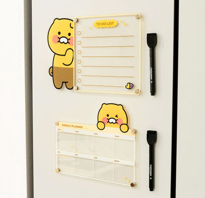 韓國春植磁石每週日程規劃板 (附有筆）